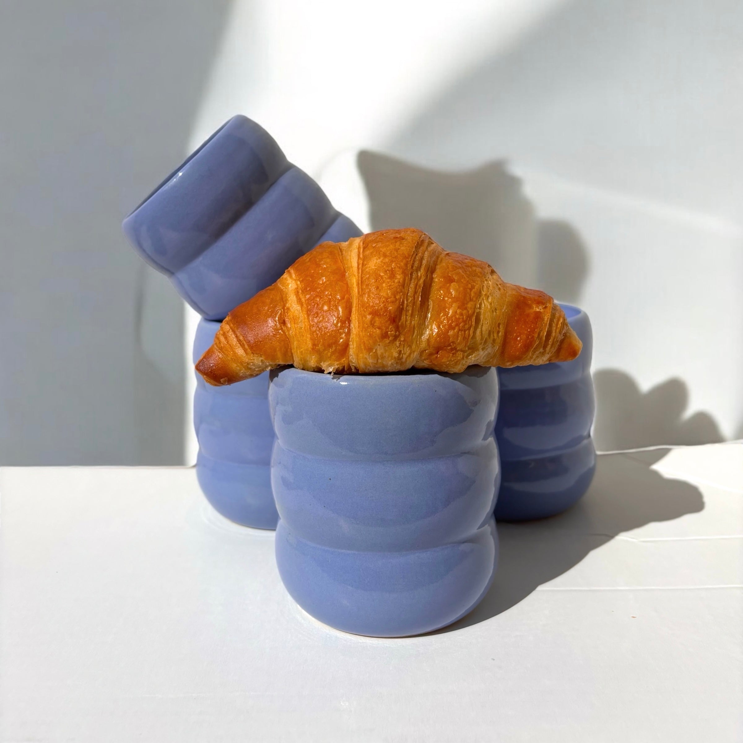 Handgemachte Keramiktasse - Bubble Cup Blue