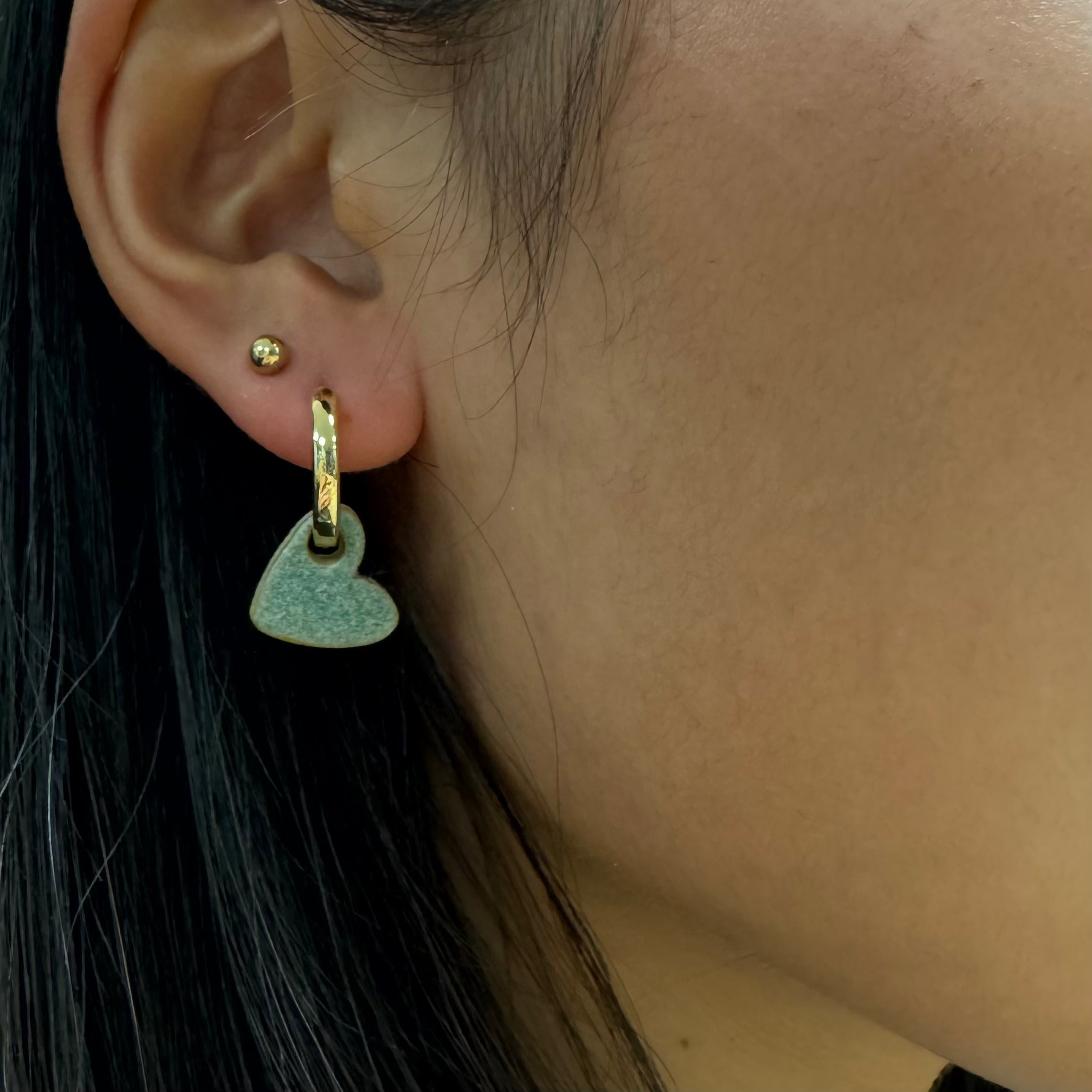 Herz Ohrringe Eukalyptus