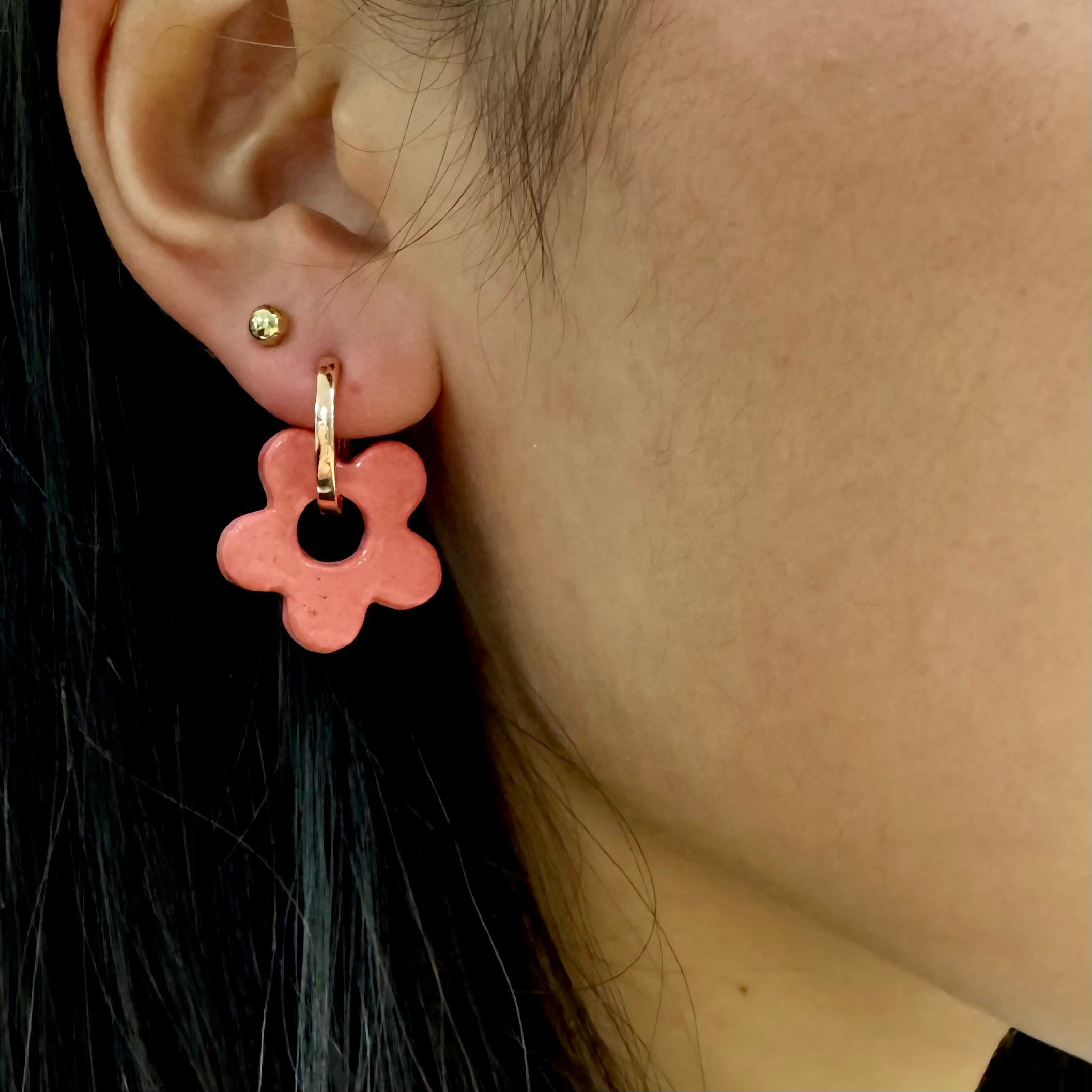 Blumen Ohrringe Rosa