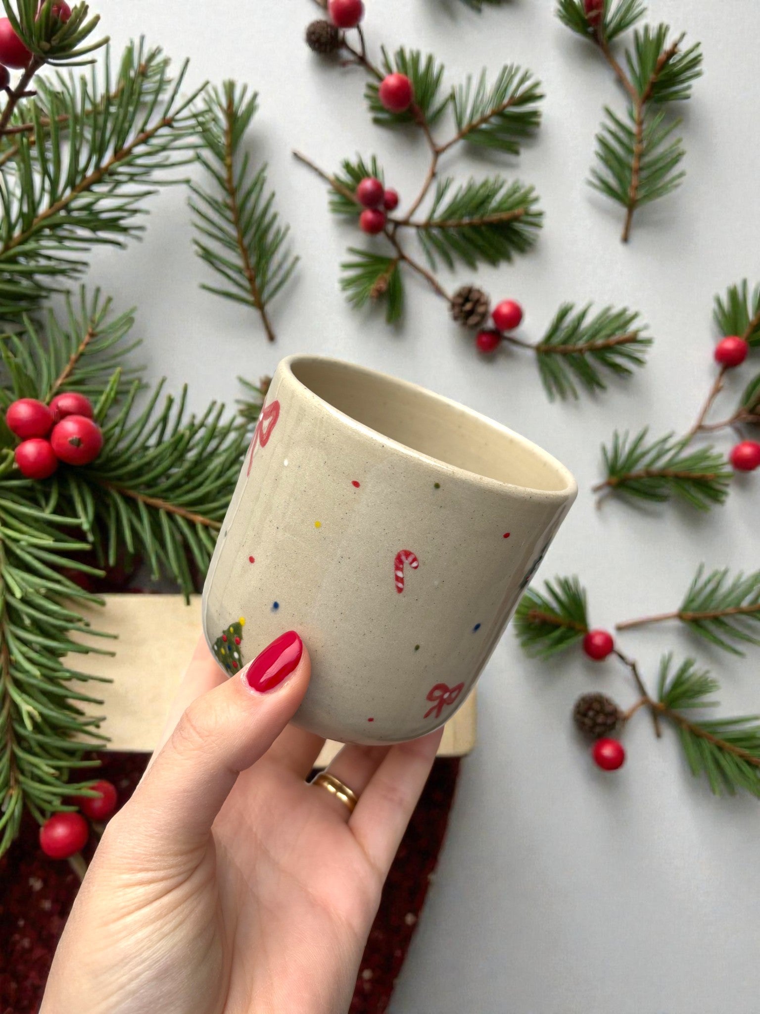Handgemachte Keramiktasse - Christmas Mug