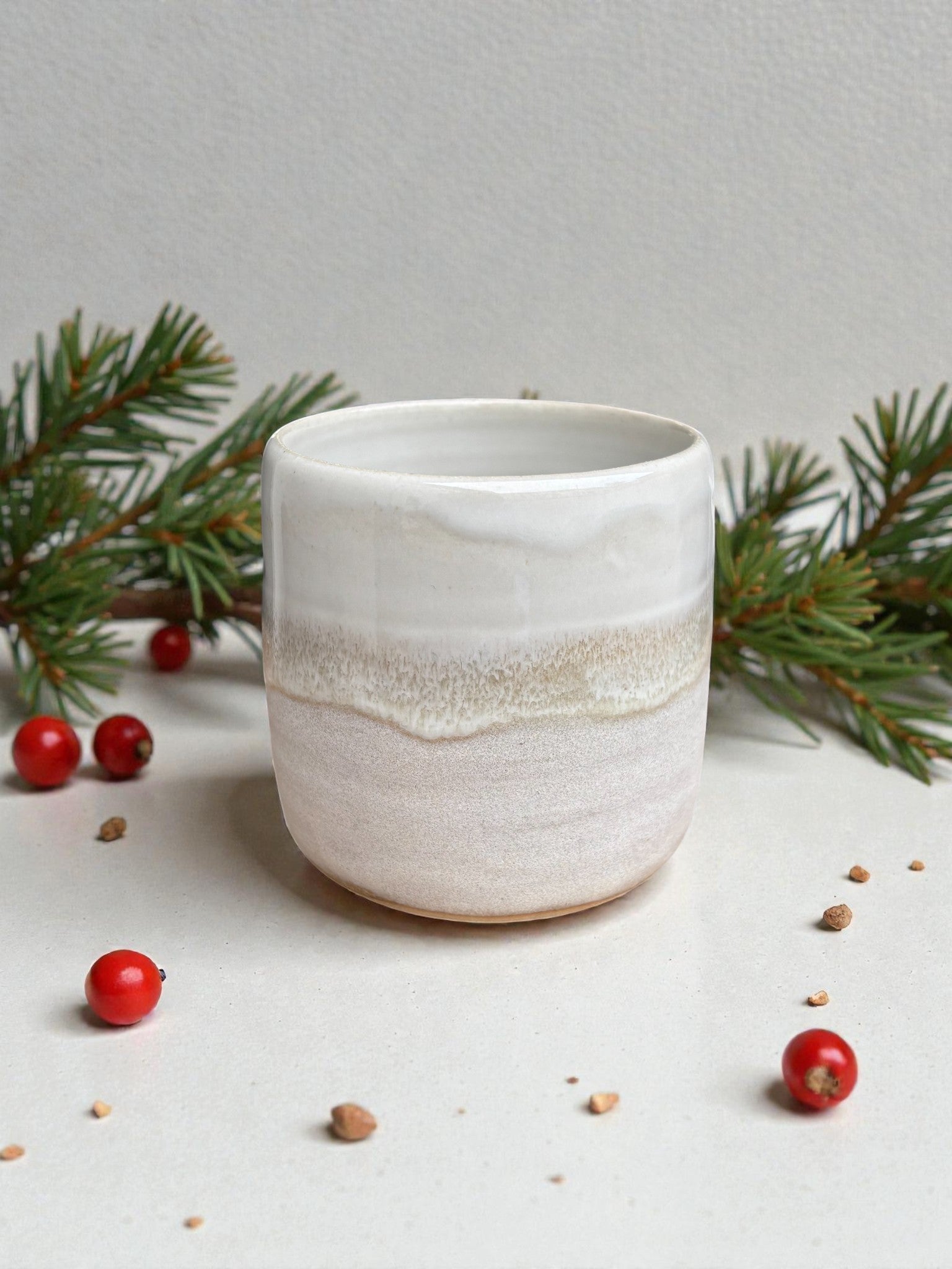 Handgemachte Keramiktasse - Snowdrift Cup