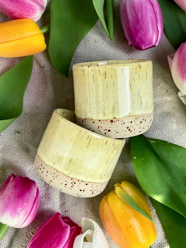 Handgemachte Keramiktasse - Lemon