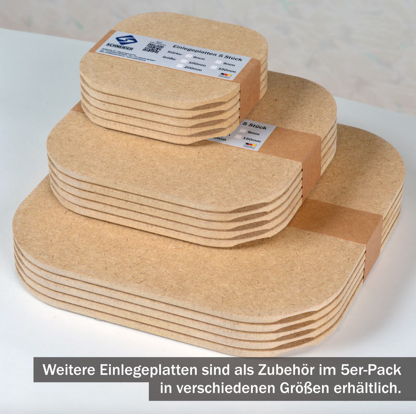 9 mm Einlegeplatten | BAT System kompatibel | MDF Wechselplatten für Drehscheibe | Keramik Zubehör