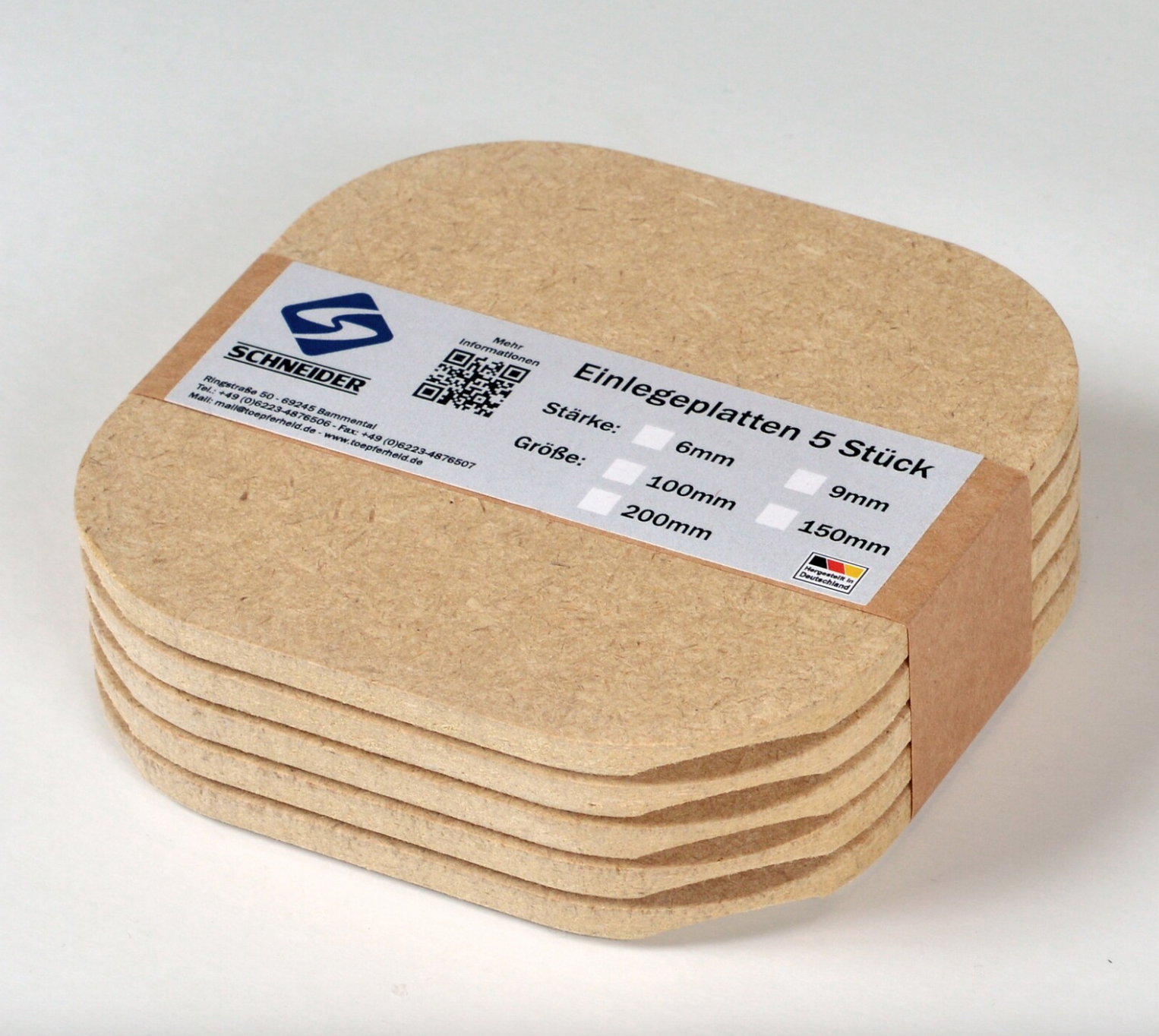 9 mm Einlegeplatten | BAT System kompatibel | MDF Wechselplatten für Drehscheibe | Keramik Zubehör