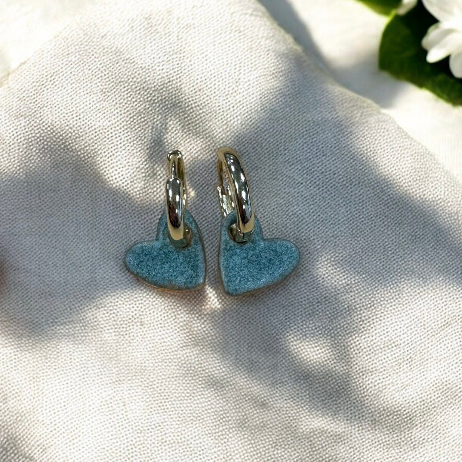 Herz Ohrringe Eukalyptus