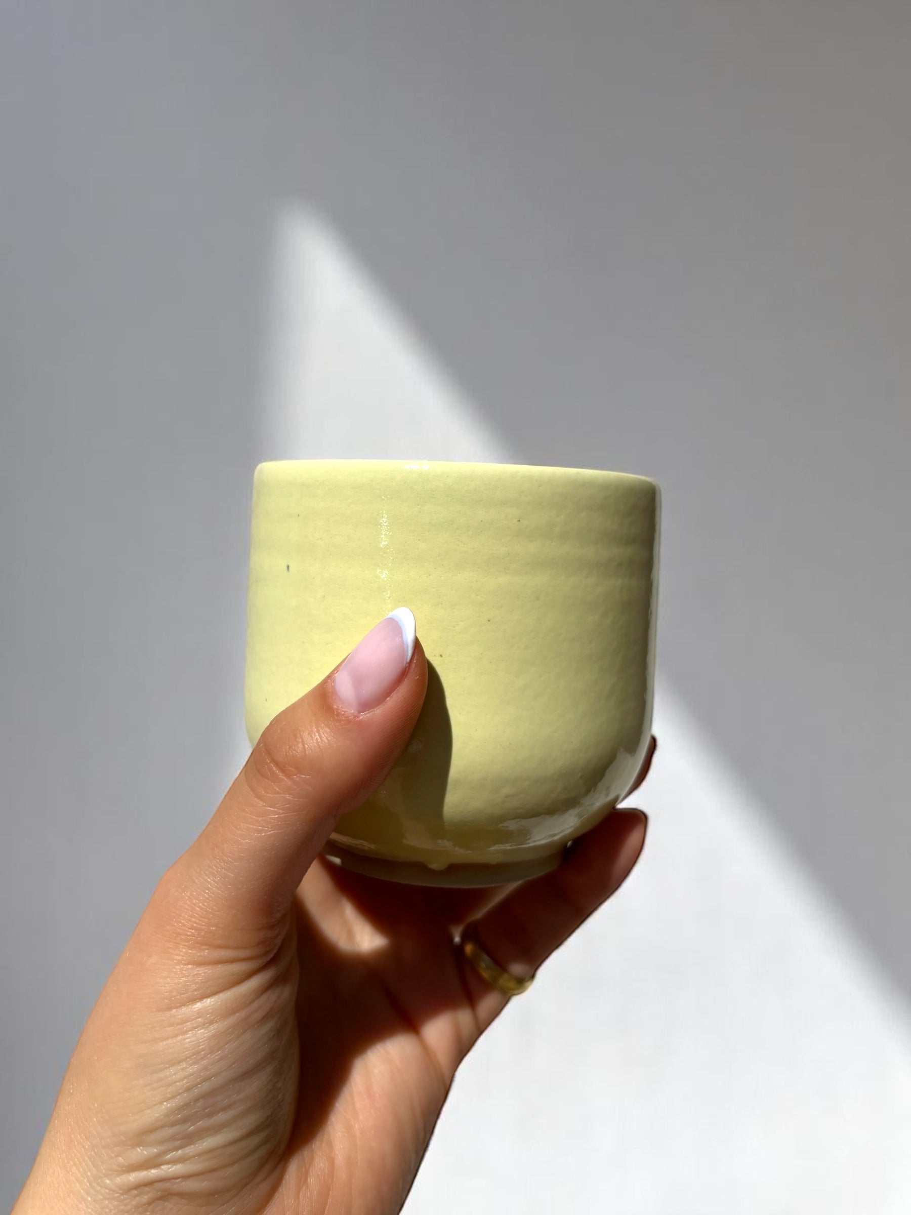 Handgemachte Keramiktasse - Poppy Cups Yellow