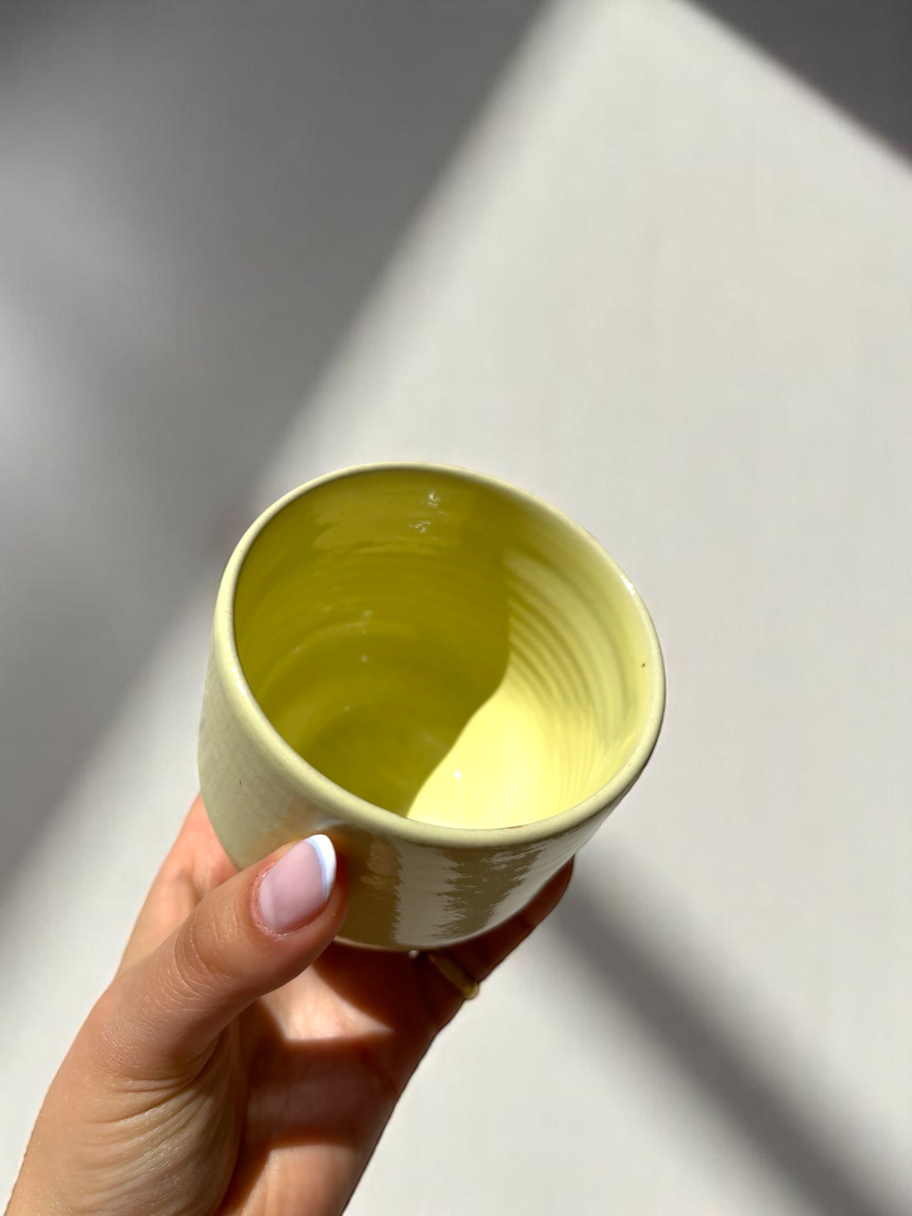 Handgemachte Keramiktasse - Poppy Cups Yellow