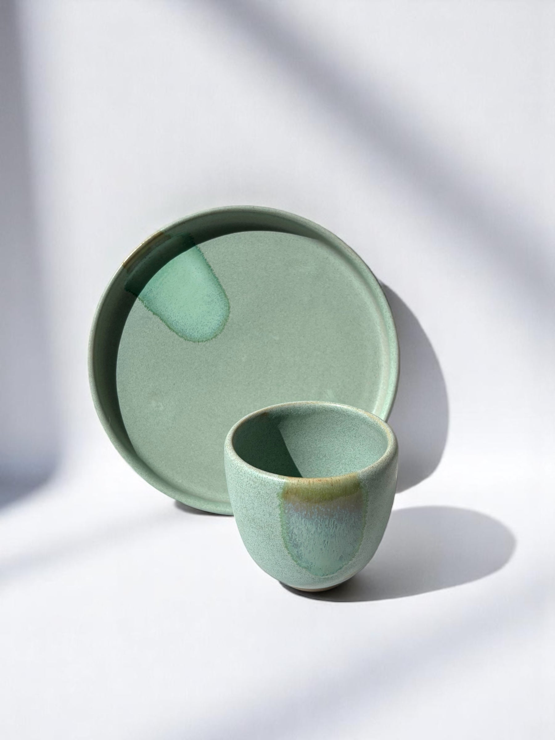 Keramik Set: Tasse & Teller - Patina