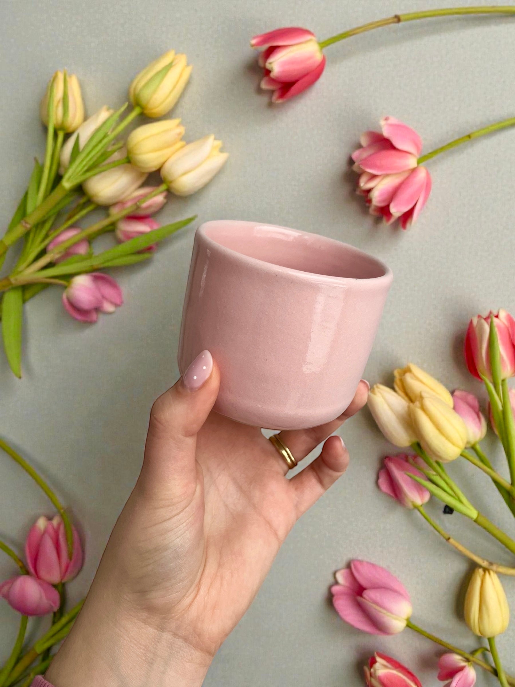 Handgemachte Keramiktasse - Poppy Baby Pink