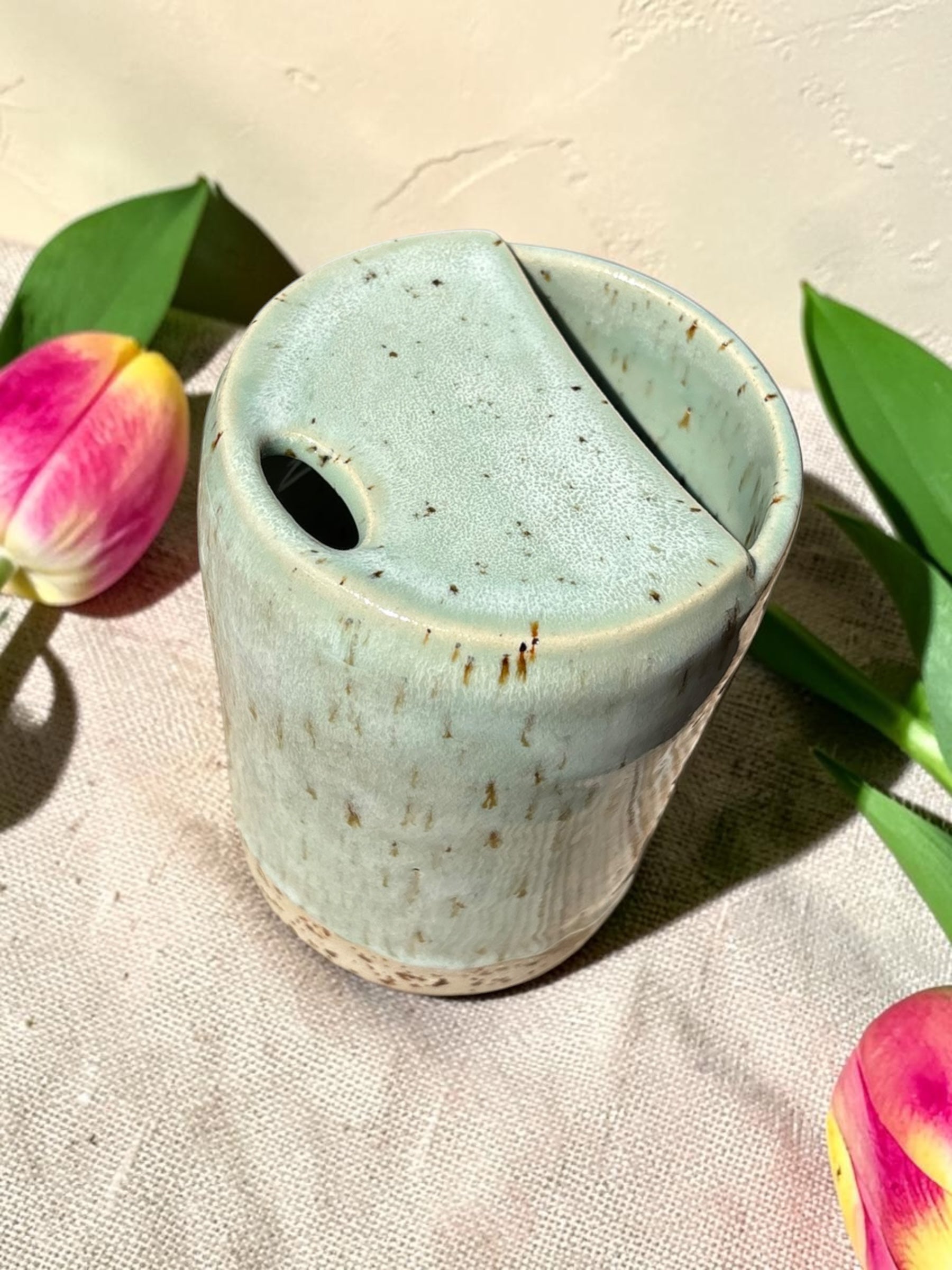 Handgemachte Keramiktasse - To Go Mug Ocean