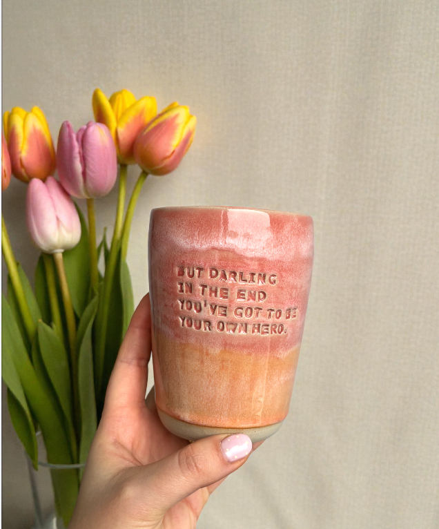 Handgemachte Keramiktasse - To Go Mug "Darling"