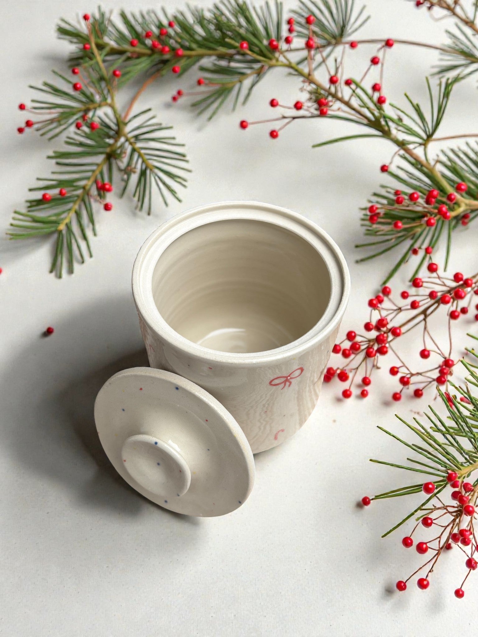 Handgemachte Keramikdose - Christmas Ceramic Jar