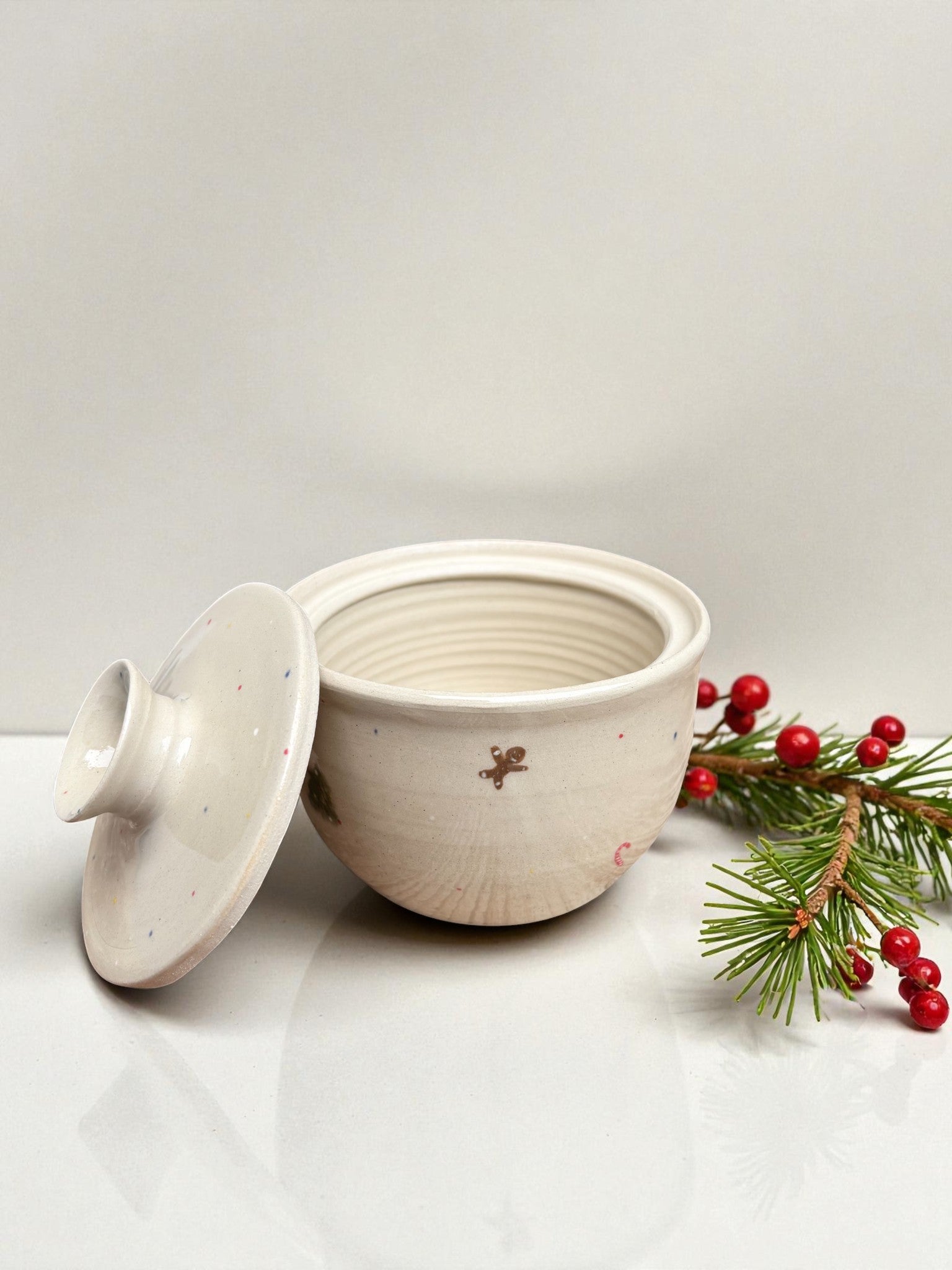 Handgemachte Keramikdose - Christmas Ceramic Jar