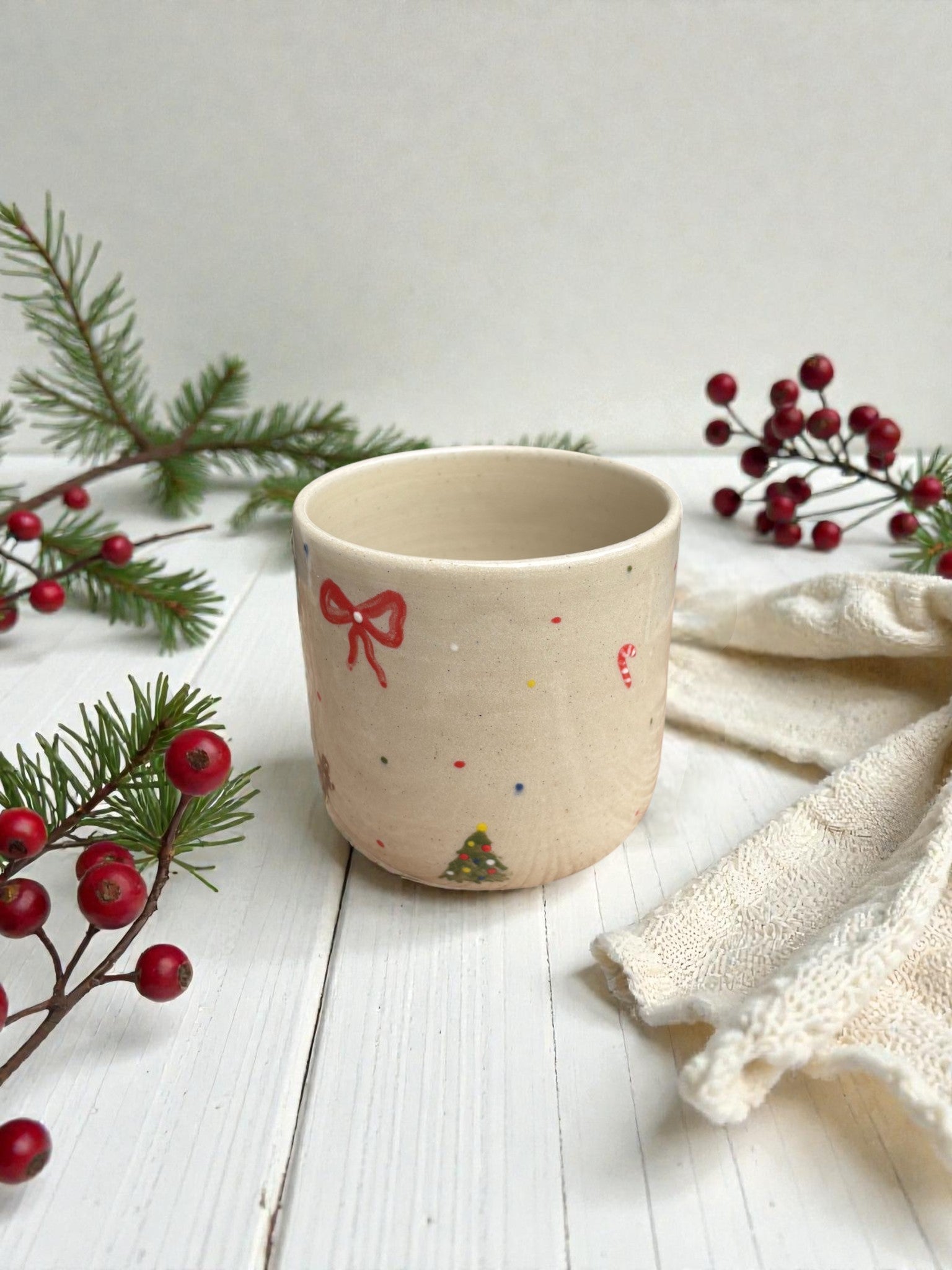 Handgemachte Keramiktasse - Christmas Mug