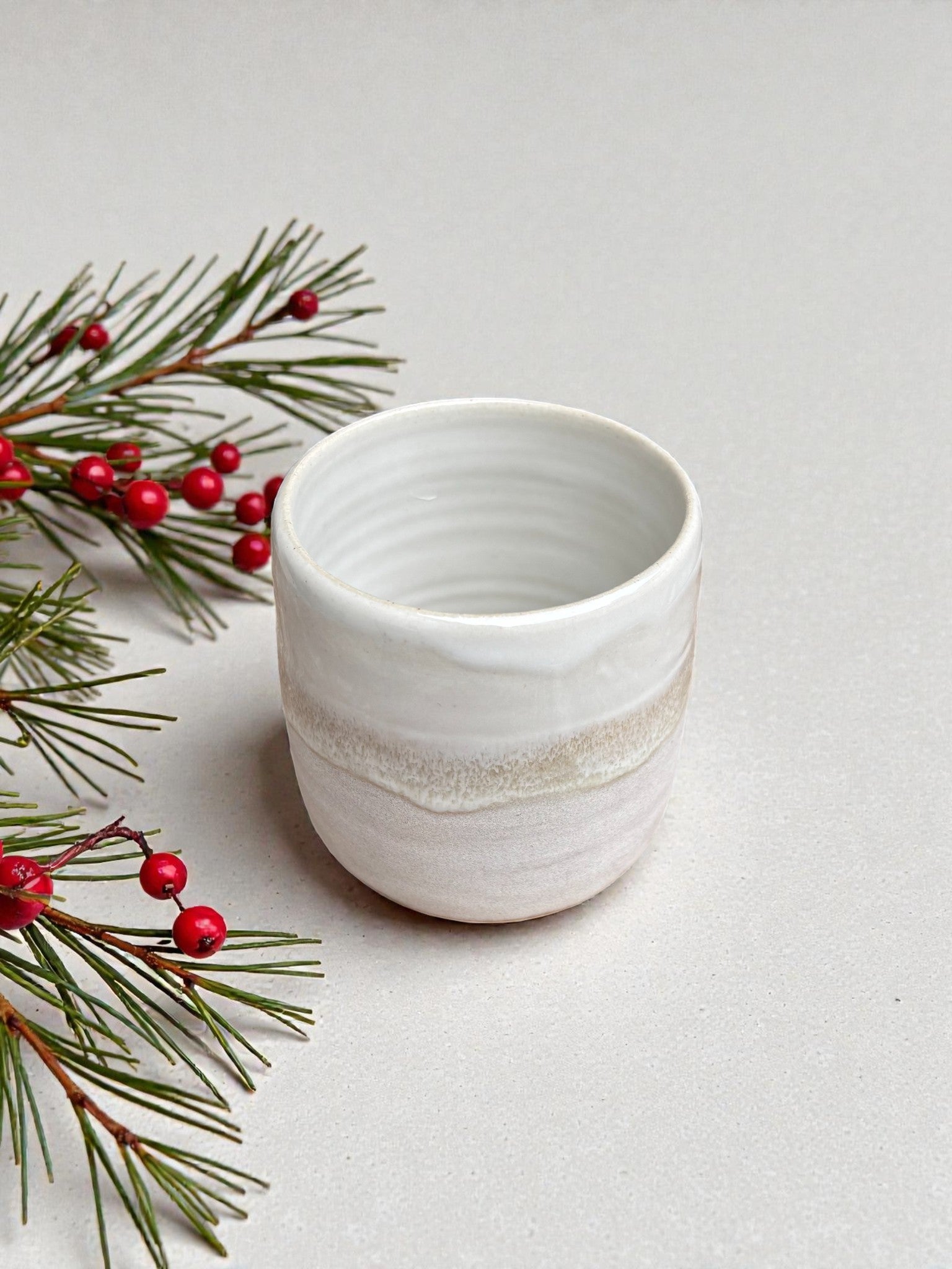 Handgemachte Keramiktasse - Snowdrift Cup