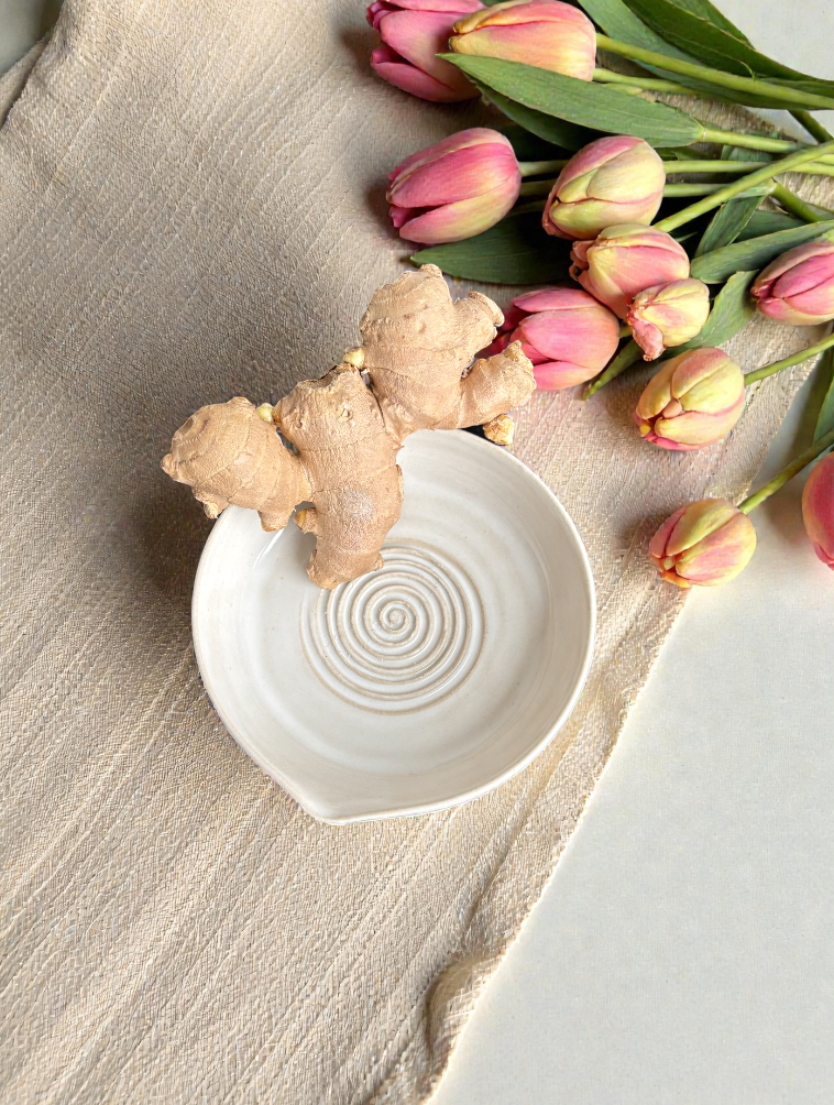 Handgemachte Keramikreibe - Classic White