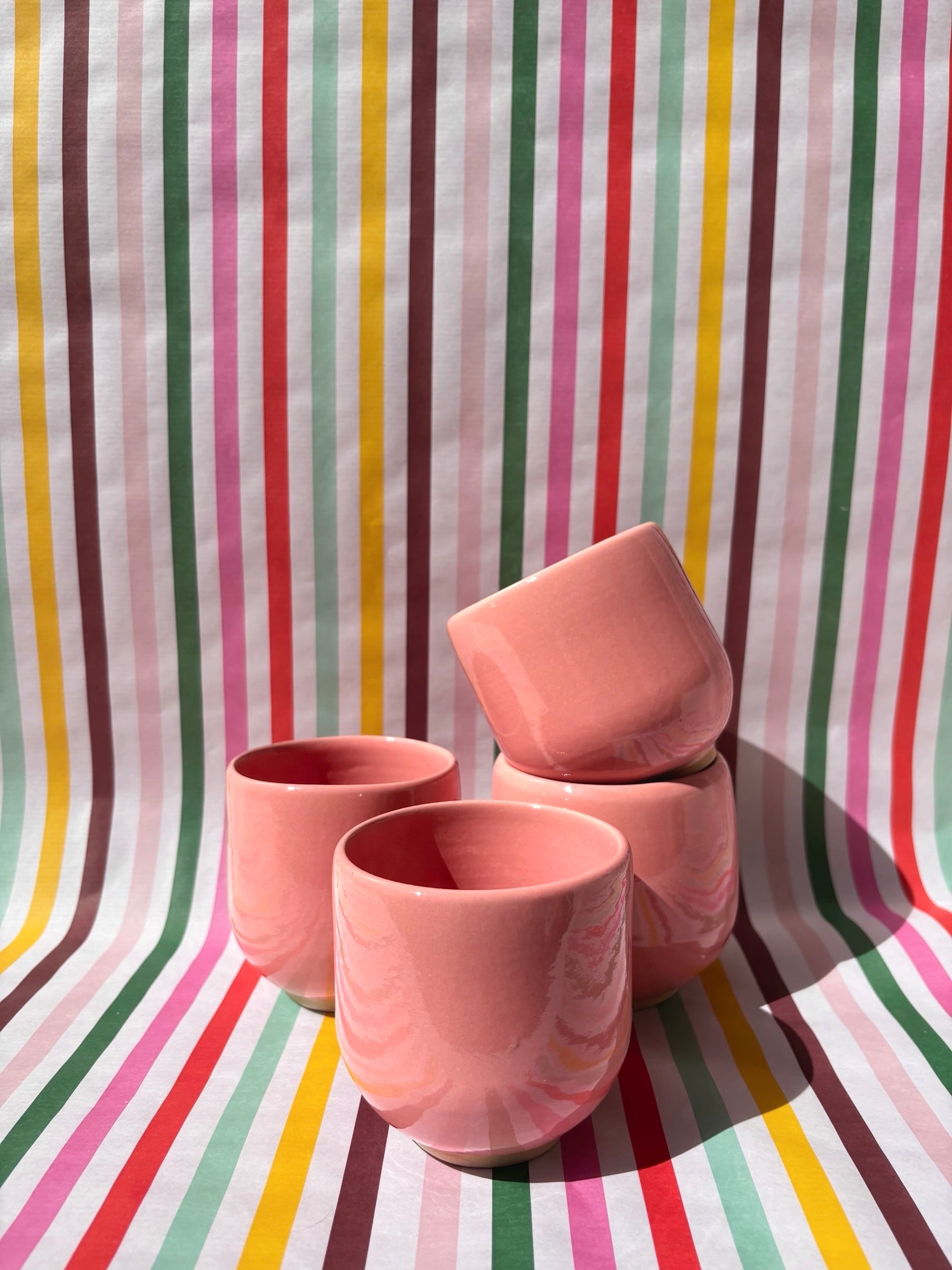 Handgemachte Keramiktasse - Poppy Cups Pink