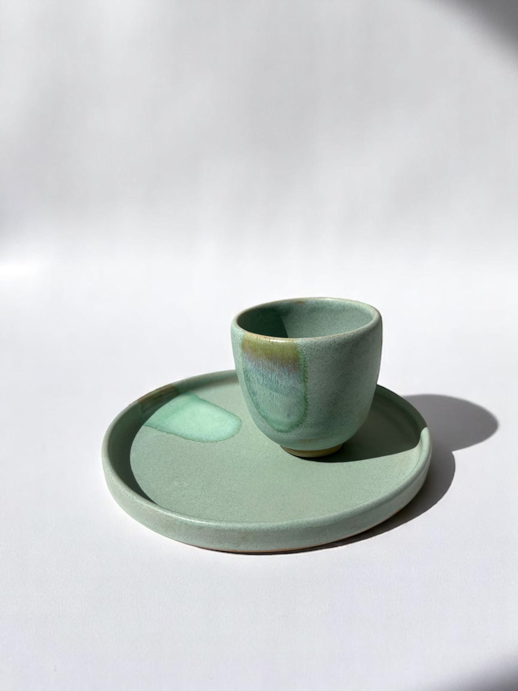 Keramik Set: Tasse & Teller - Patina