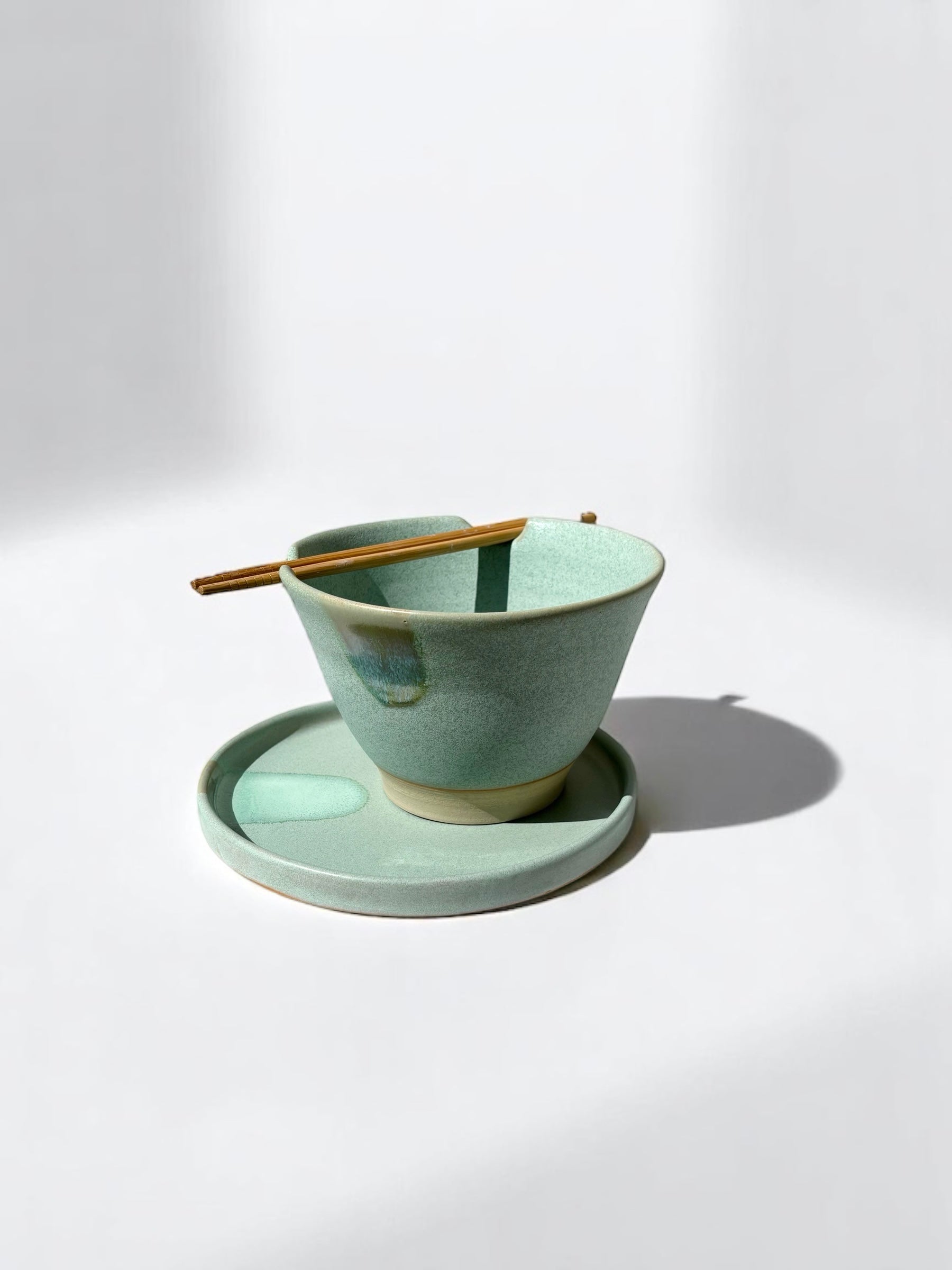 Keramik Set: Ramenbowl & Teller - Patina