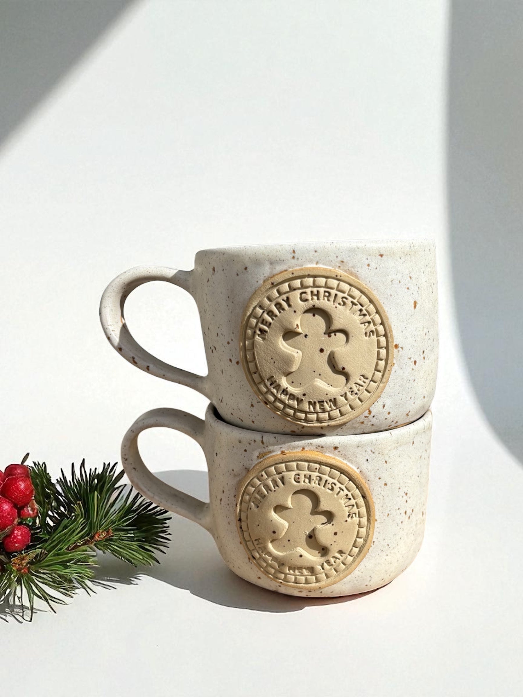 Handgemachte Keramiktasse - Gingerbread Cup Henkel
