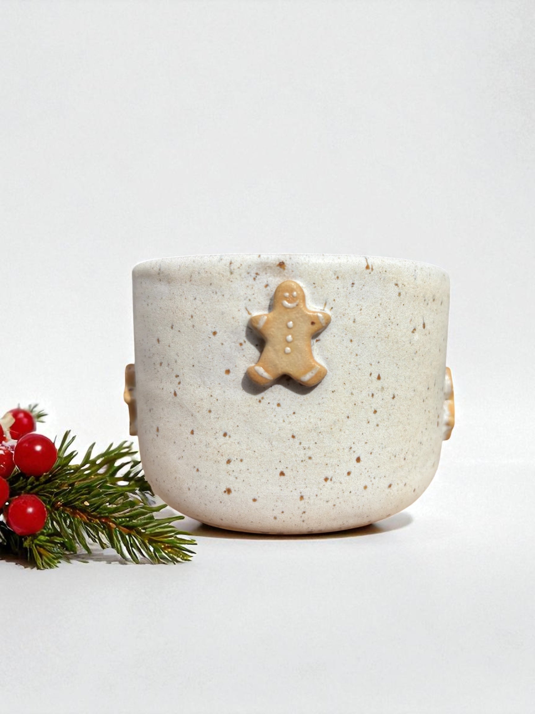 Handgemachte Keramiktasse - Baby Gingerbread Cup Henkel