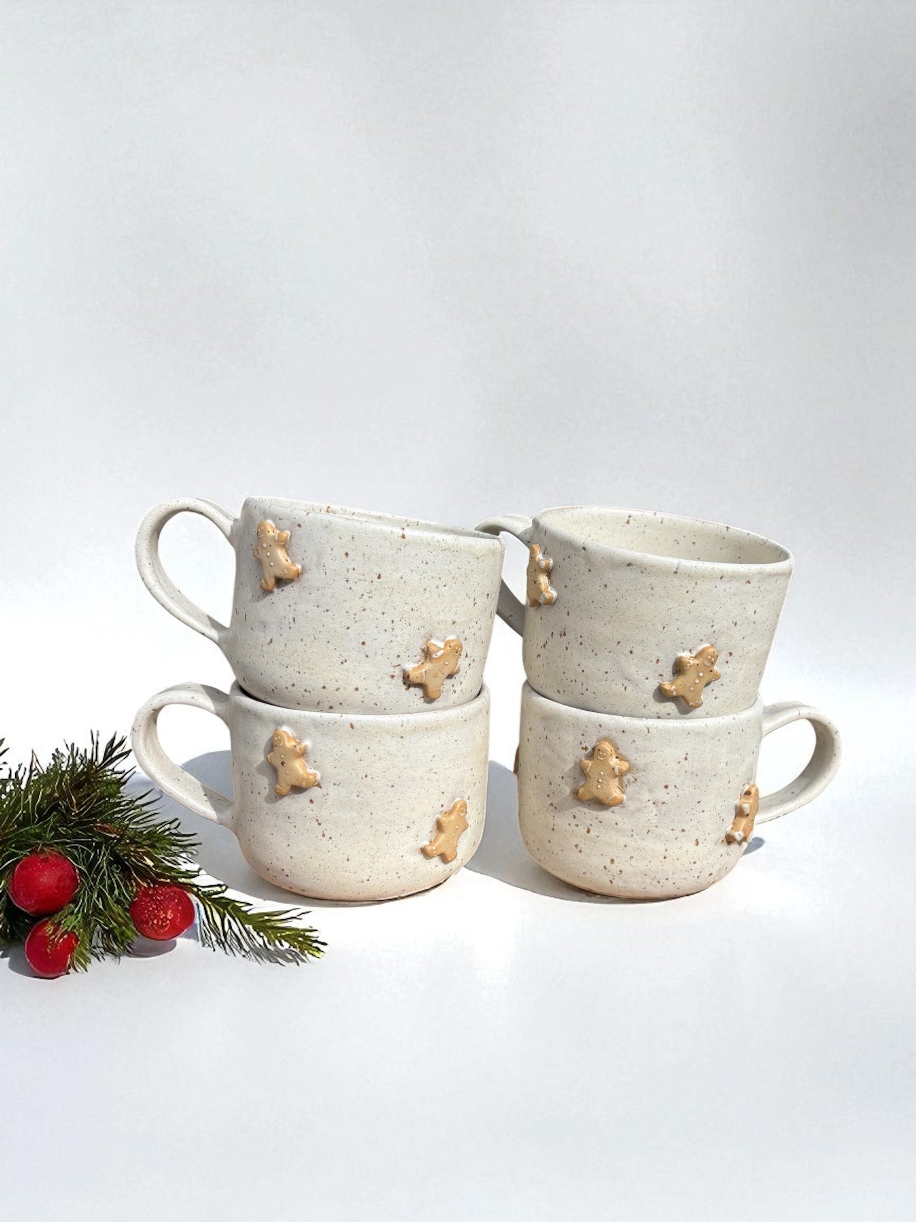 Handgemachte Keramiktasse - Baby Gingerbread Cup Henkel