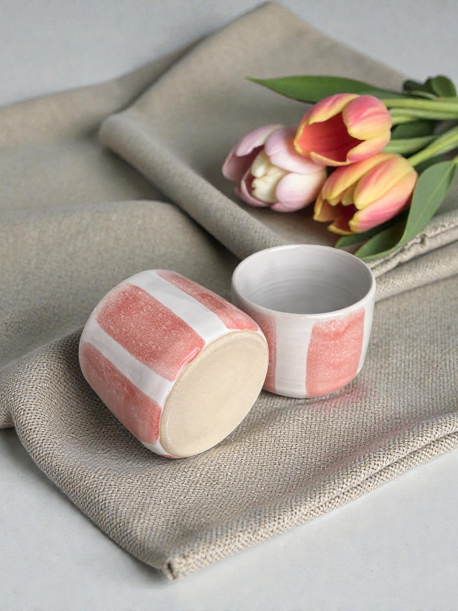 Handgemachte Keramiktasse - Strawberry Milk (big)