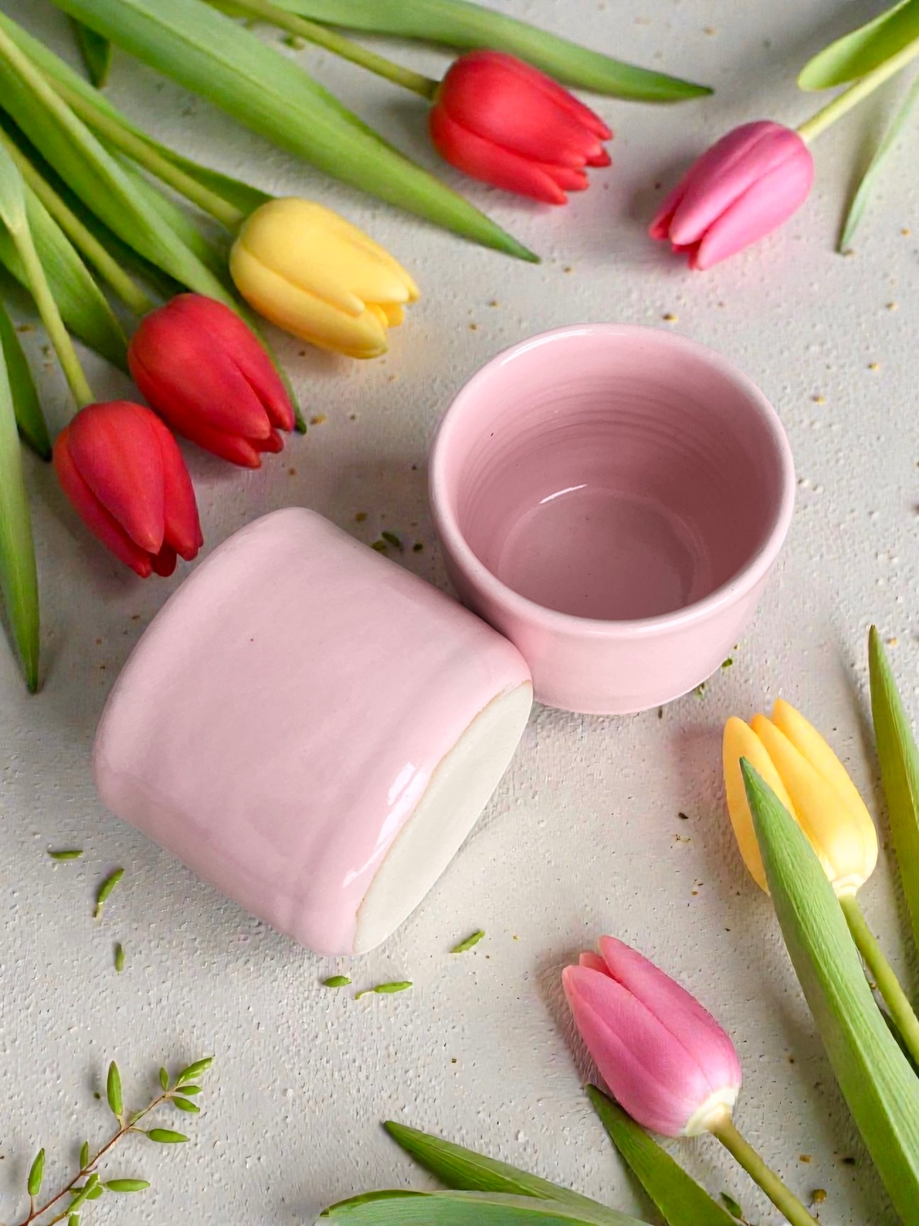 Handgemachte Keramiktasse - Poppy Baby Pink