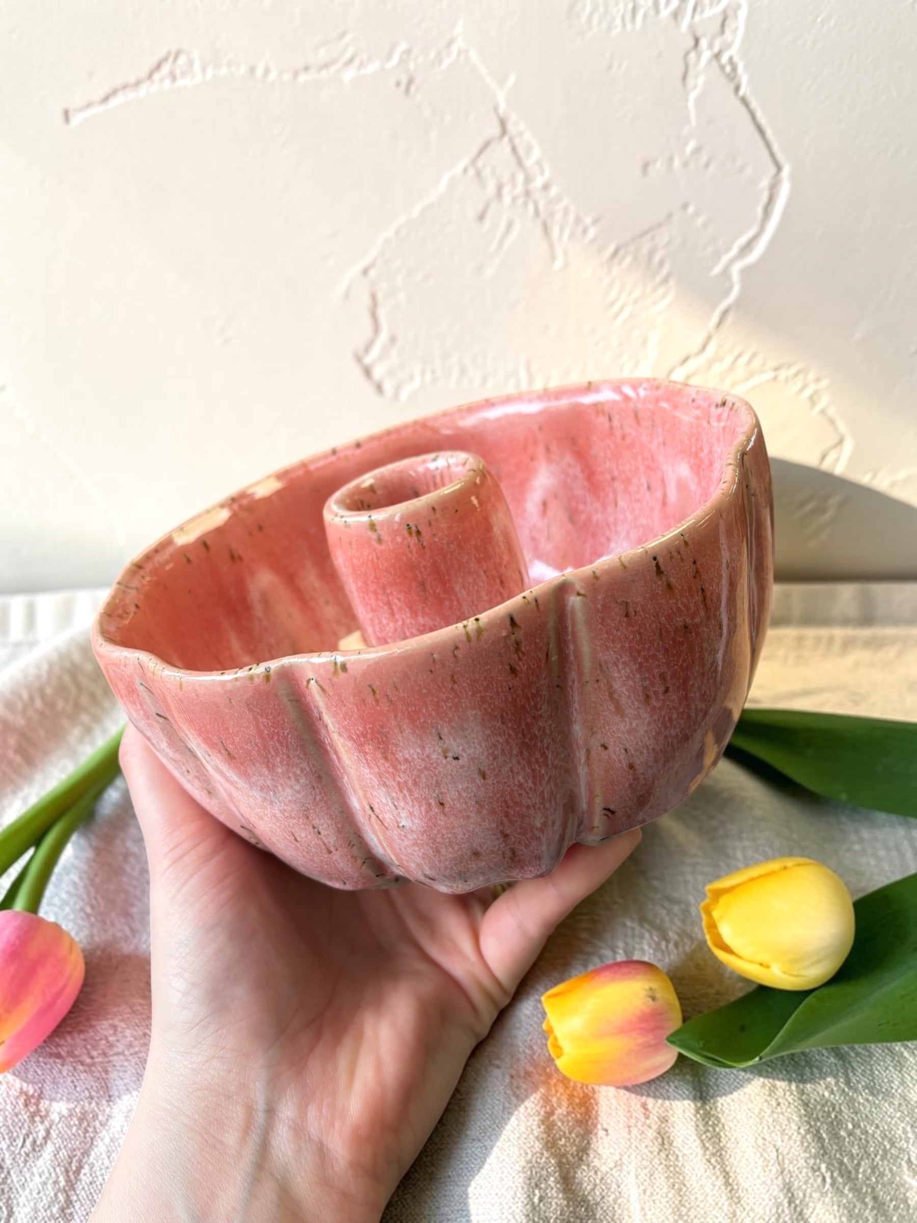 Handgemachte Keramikform - Gugelhupf Rosy