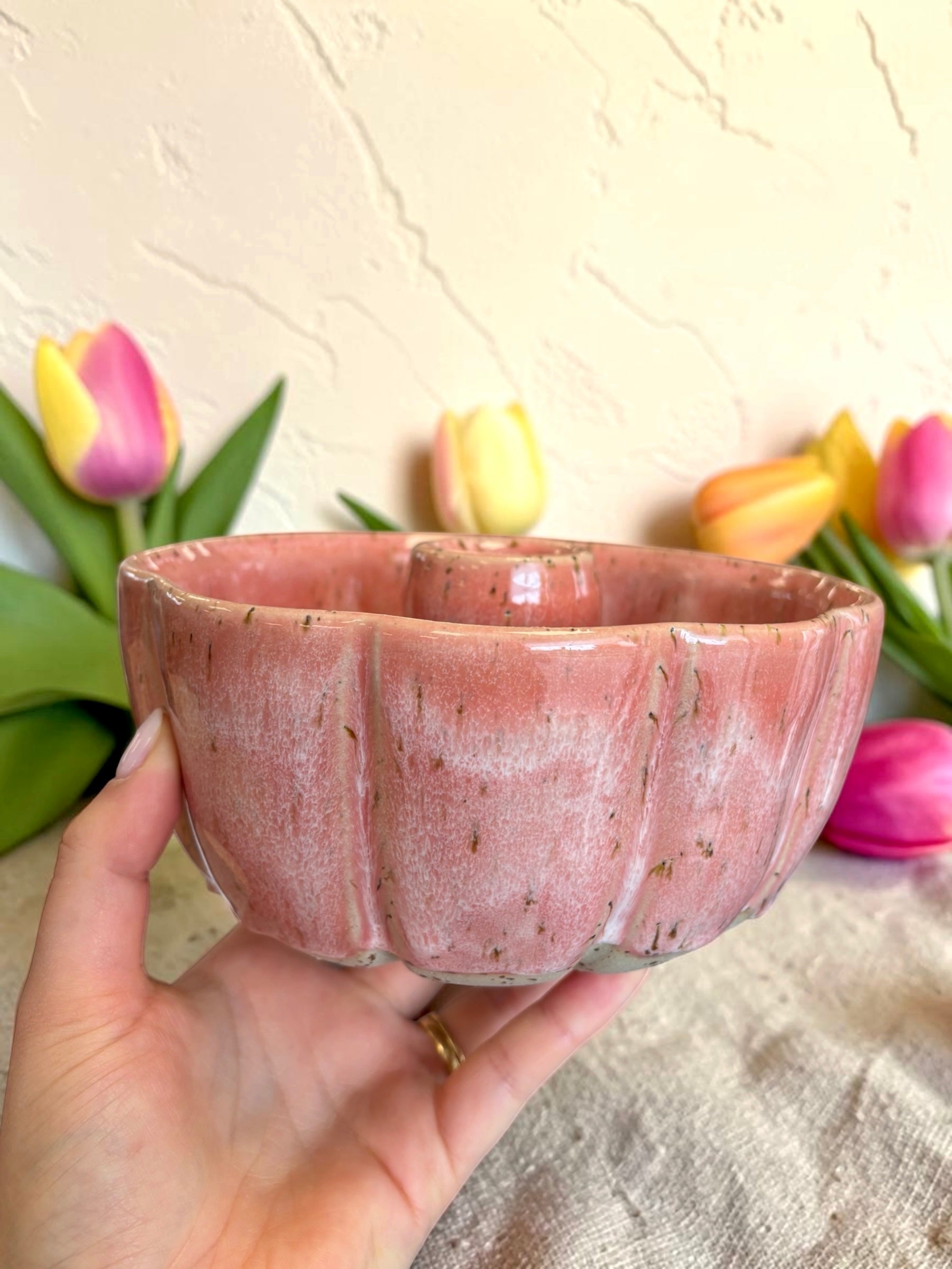 Handgemachte Keramikform - Gugelhupf Rosy